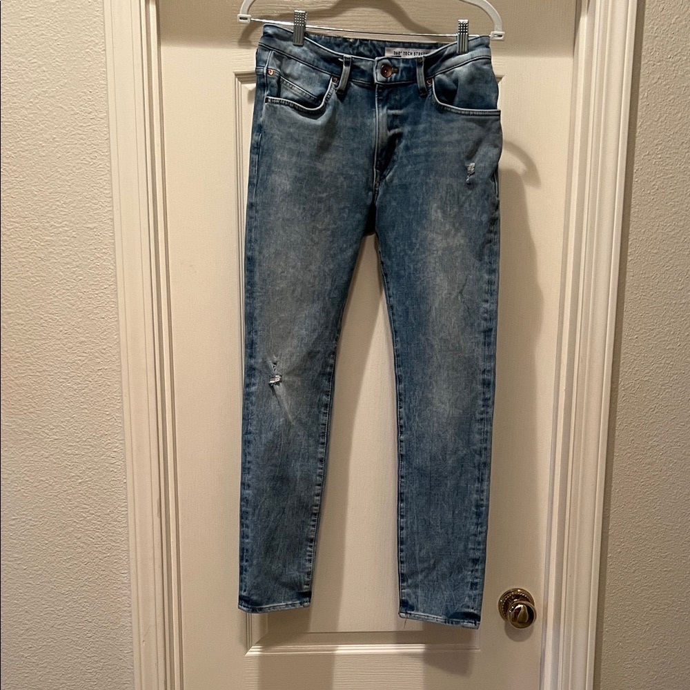 HM 360 Stretch skinny aged blue jeans 33x32